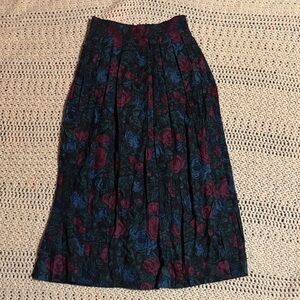 JH Collectibles Dark Floral A-Line Skirt